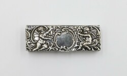 Antik barokk puttós ezüst szelence