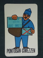 Card calendar, Hungarian post office, exact addressing, graphic designer, postman, delivery man, 1967, (1)