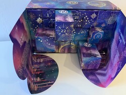 Yves Rocher gyönyörű aranyozott limitált adventi kalendárium kihúzható dobozokkal