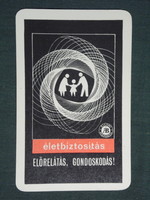 Kártyanaptár, Állami Biztosító ,grafikai rajzos, 1967 ,  (1)