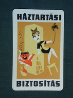 Card calendar, state insurance company, graphic artist, humorous, 1962, (1)