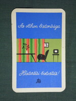 Kártyanaptár, Állami Biztosító ,grafikai rajzos, 1965 ,  (1)