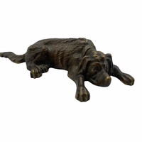 Reclining bronze Newfoundland - m01327