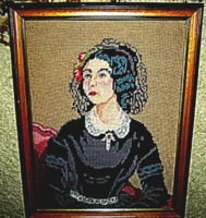 Embroidered tapestry female image