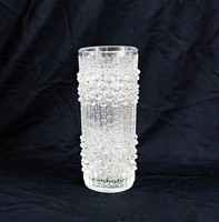 UTOLSÓ LEHETŐSÉG Mid-century modern üveg váza -Riihimäen Lasi üveggyár stílusában Nanny Still design