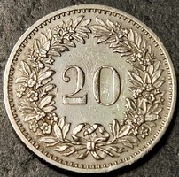 Switzerland 20 rappen, 1974.