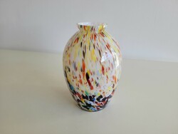 Régi retro Muránói színes üvegváza mid century váza