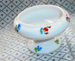 Láng Mihály szignóval (1900- évek eleje )antik  porcelán asztali sótartó