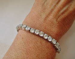 Special real moissanite diamond stone tennis bracelet 14.7 ct