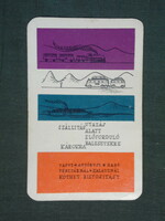 Kártyanaptár, Állami Biztosító,grafikai rajzos, vonat,autóbusz,hajó, 1960 ,  (1)
