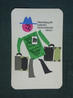 Card calendar, state insurance, graphic, humorous, 1965, (1)