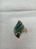 Abalone silver ring