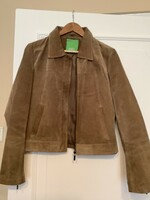 Warm brown split leather jacket for sale