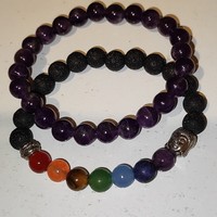 Mineral rubber bracelets in one
