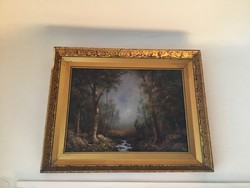 József Fürst: tajkép - oil painting