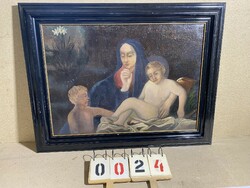 XX. század eleji festmény, feloldatlan szignóval, 91 x 64 cm-es olaj, vászon. 0024