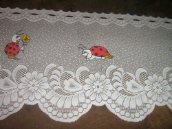 Beautiful vintage ladybug stained glass curtain new