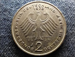 Németország 20 éves az NSZK Konrad Adenauer 2 Márka 1973 J  (id81094)