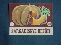 Canned food label, Hungarian cannery, canned cantaloupe