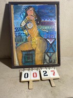 XX. század eleje, magyar festő festménye, olaj, fán, 63 x 83 cm-es,akt. 0027