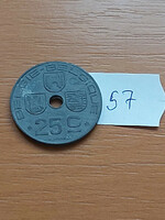 Belgium belgie - belgique 25 centimes 1943 ww ii. Zinc 57