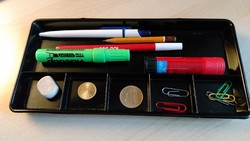Retro office desk stationery holder, pen holder, eraser holder and pencil holder storage