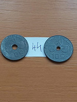 Belgium belgie - belgique 10 centimes 1944 ww ii. Zinc 2 sizes!! 44