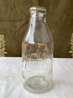 One liter antique milk bottle.