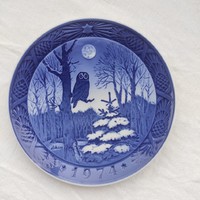 Royal Copenhagen Christmas plate, product of the Royal Danish Porcelain Factory, 1974