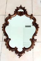 Original baroque carved wooden faceted mirror negotiable