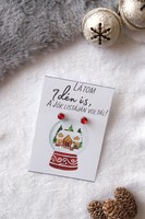 Crystal earrings for Santa - red
