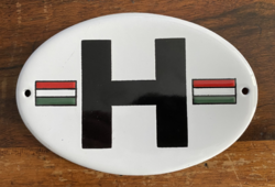 Magyarország autójel - zománctábla (zománc tábla)