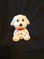 Dotted dog retro plastic toy, made of soft plastic