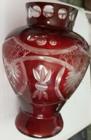 Polished Bohemian crystal vase