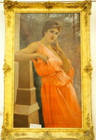 Margitay tihamér: standing female figure 1900. Around