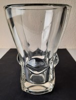 Vintage nagyméretű cseh üveg váza, 1960-as évek, Vladislav Urban tervezése