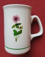 Rosenberger német porcelán csésze bögre botanikai mintával lóhere virág