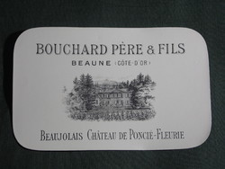 Wine label, bouchard père & fils wine, France,
