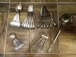 Soviet, Russian cutlery set, thickly silver-plated, for 6 people, 31 pieces
