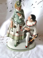 Pierot és Colombín Fasold & Stauch Bock Wallendorf porcelan  cc.1920-1940