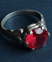 White gold ring with a beautiful ruby stone.