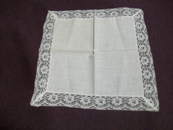 Decorative handkerchief with lace edge