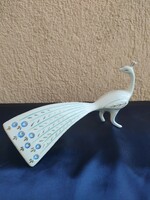 Hollóházi art Deco porcelán páva