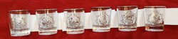 Set of 6 glasses with a hunting motif