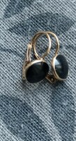 Black yellow gold 14k earrings