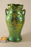 Zsolnay eozin vase with handles 218