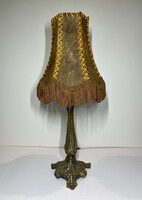 Table lamp with leather shade
