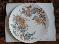 Zsolnay rich flower pattern porcelain large wall plate