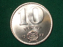 10 Forint 1977 ! Nem Volt Forgalomban ! Verdefényes !