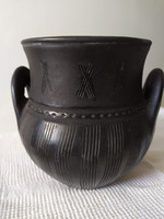 Karcagi ceramic pot with handle